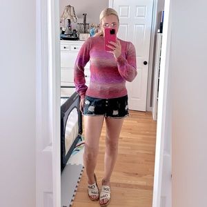 NWT! Michael Stars Hand Dyed Balloon Sleeve Sweater. S